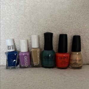 Lot of 6 Assorted Brand Nail Polishes